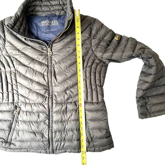 Michael Kors Packable Down-Fill Puffer Jacket Women’s Large Gray - Picture 5 of 9